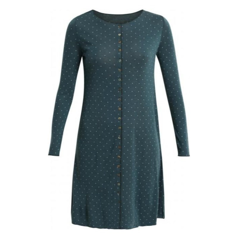 Dress L/S With Buttons/Dots
